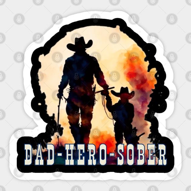 Dad, Hero, Sober Sticker by SOS@ddicted